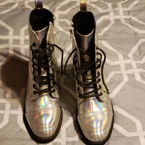 Holographic combat boots